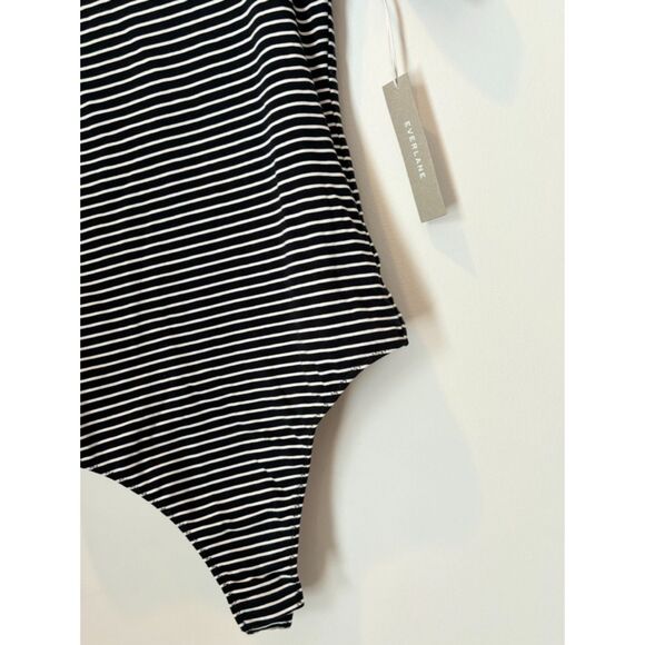 Everlane Striped Bodysuit Short Sleeves Size Small Supima Cotton. - Picture 12 of 15